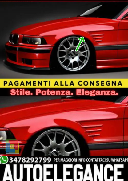 🔥Set Parafanghi Anteriori Sinistro + Destro in GRP per BMW E36 Coupé🔥