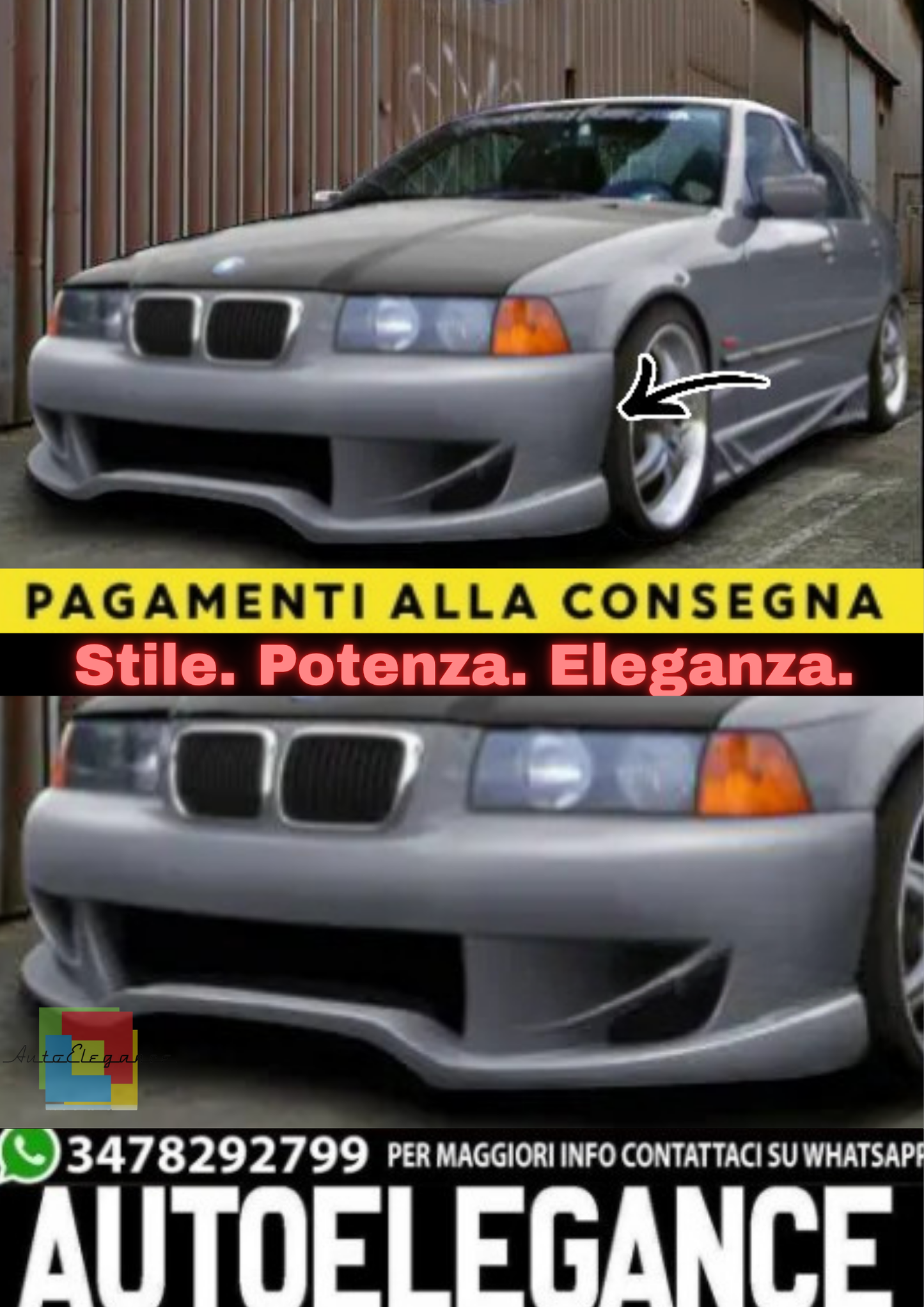 🔥PARAURTI ANTERIORE ADATTO PER  BMW E36🔥