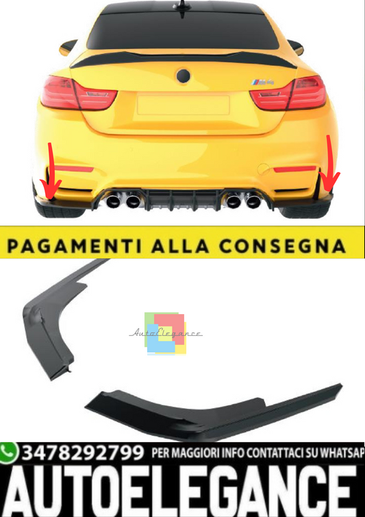 💫Rear Side Splitter (2 pezzi) per BMW M4 F82 (2014–2021)💫