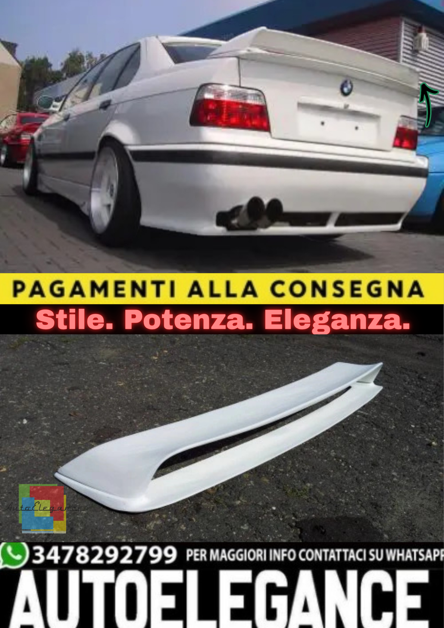 🔥SPOILER BAGAGLIAIO ADATTO PER BMW E36🔥