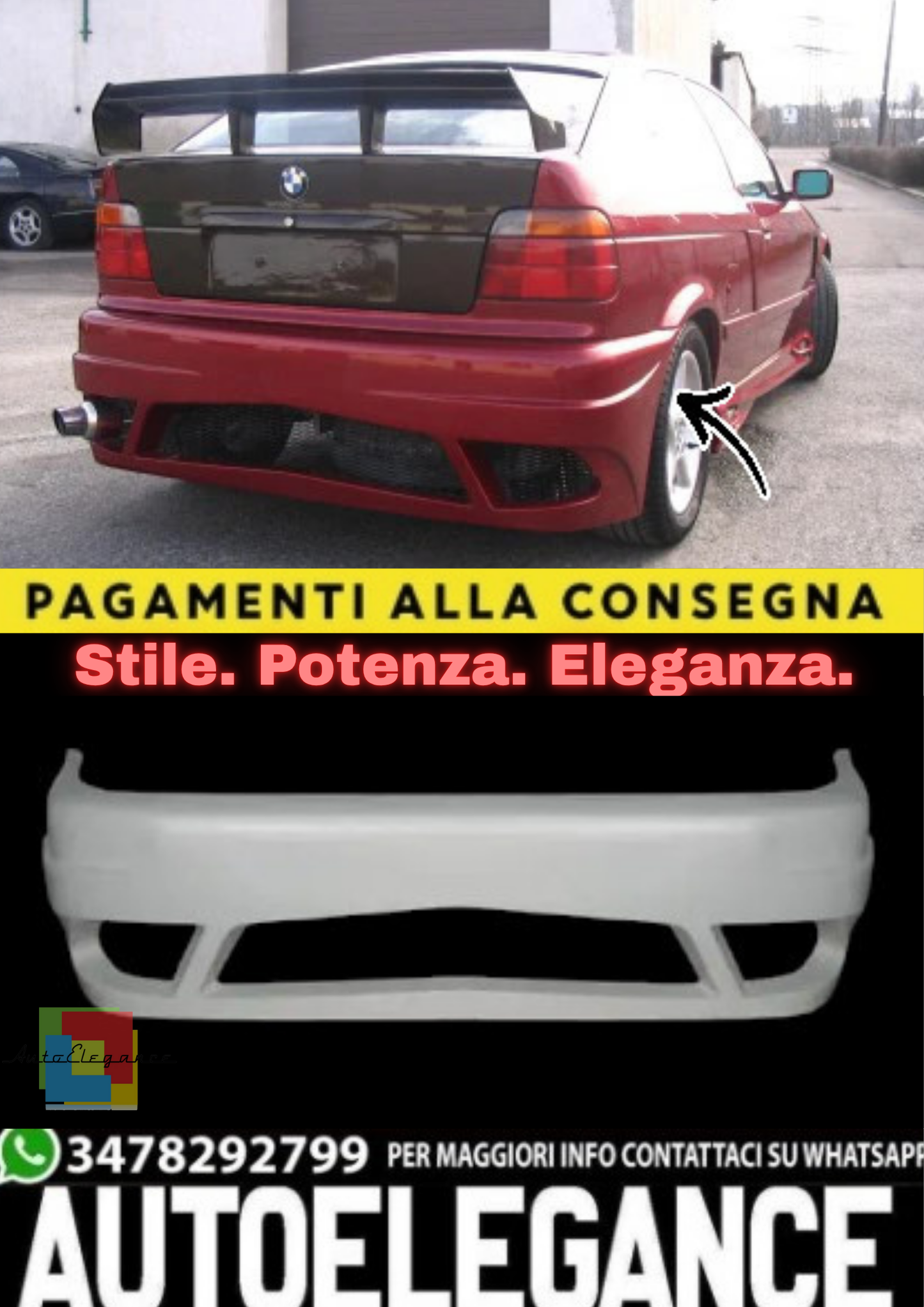 🔥Paraurti Posteriore adatto per BMW E36🔥