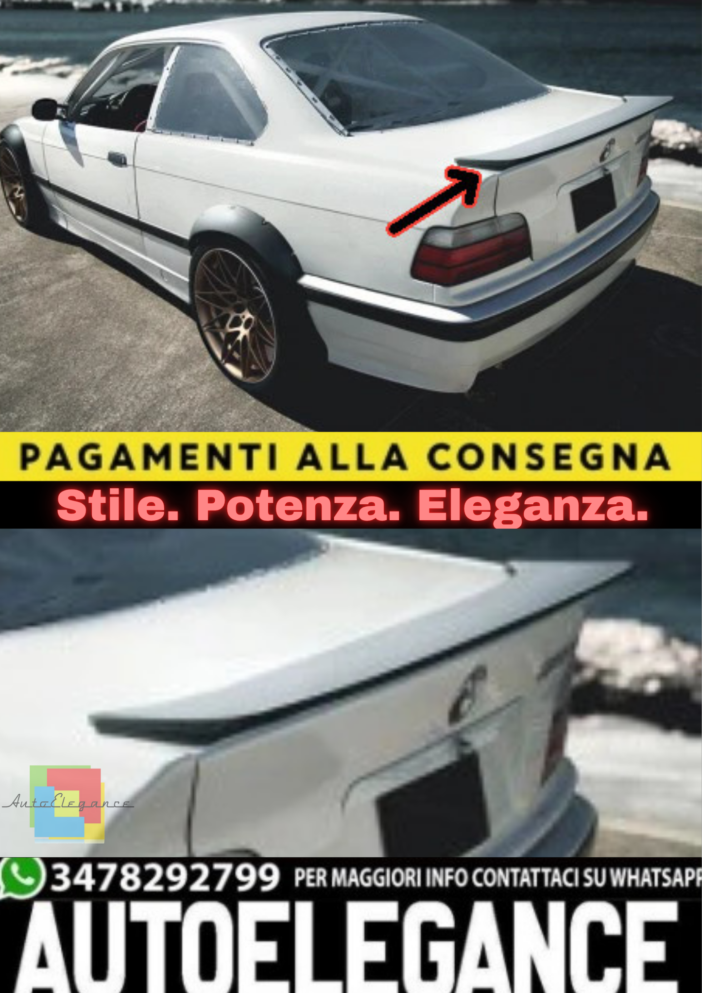 🔥SPOILER BAGAGLIAIO BMW E36🔥