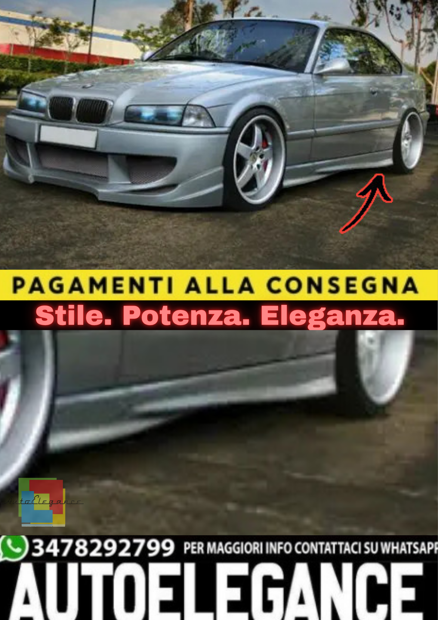 🔥MINIGONNE LATERALI ADATTO PER BMW E36🔥