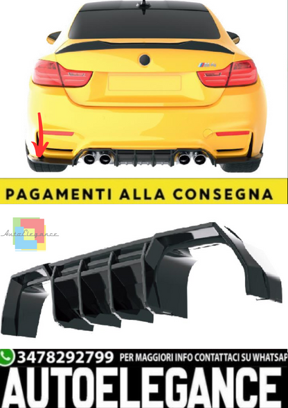 💫Diffusore Posteriore (Rear Valance) per BMW M4 F82 (2014–2021)💫