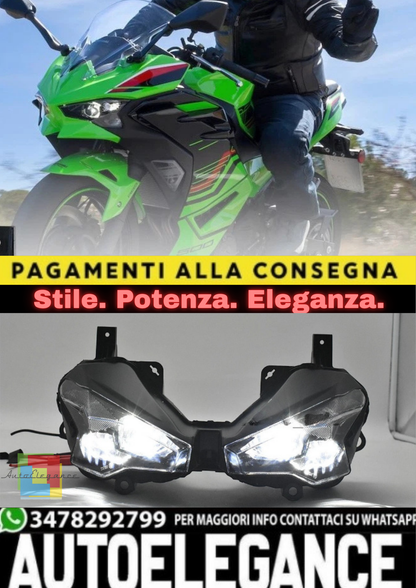 🔥Faro LED Hi/Low Beam + DRL – Kawasaki Ninja 500 SE (2024–2025)🔥