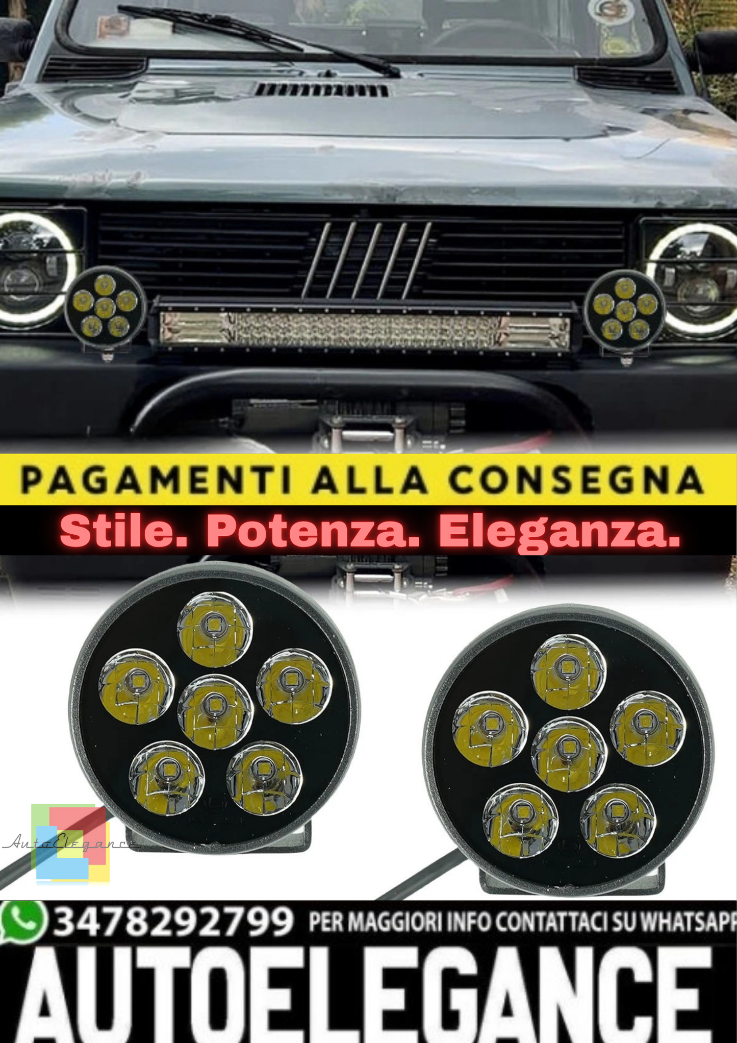 🔥LED Faro & Lampada – Fiat Panda 141🔥