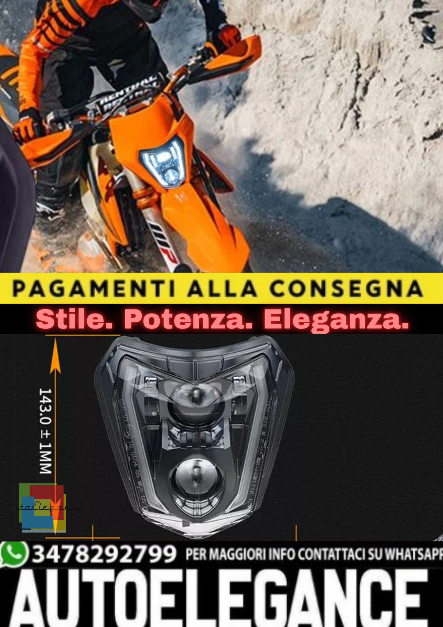 🔥Faro LED E24 Plug&Play – KTM EXC / XC-W 250–350 (2017–2021)🔥