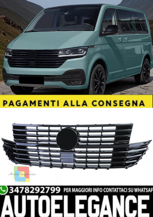 💫Griglia Anteriore Nero Lucido per VW T6.1 Bus Multivan Facelift 💫