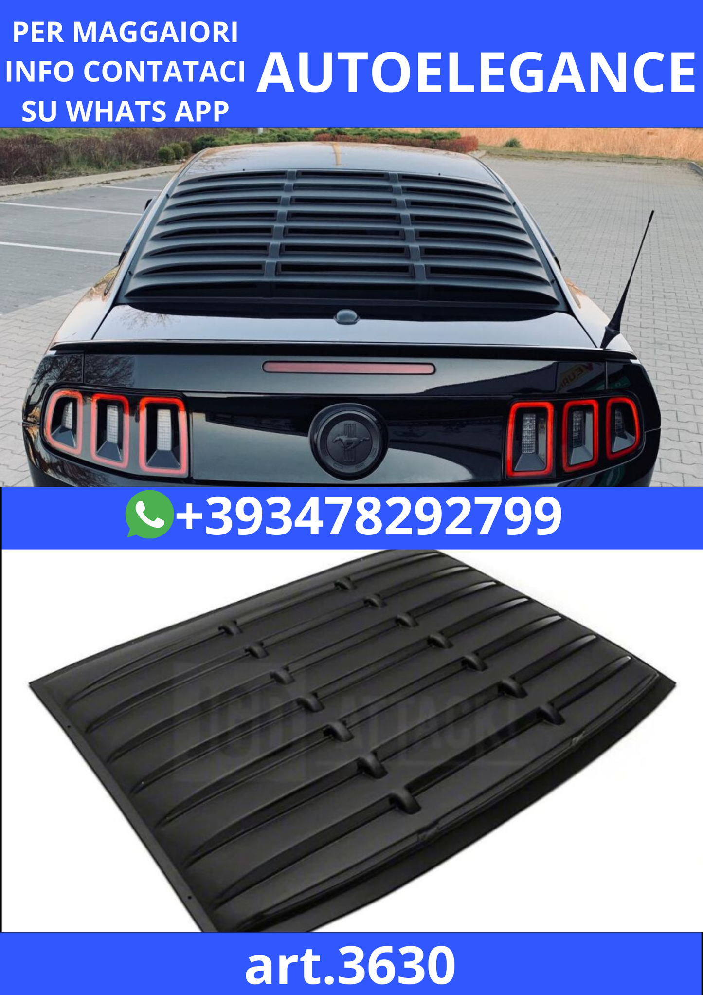 💫GRIGLIA LUNOTTO POSTERIORE ADATTO PER CHEVROLET MUSTANG 2005 - 2014💫
