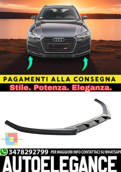 ✨Splitter Anteriore V1 in ABS Nero Lucido per Audi A4 B9 (2015–2019) ✨ (Copia)