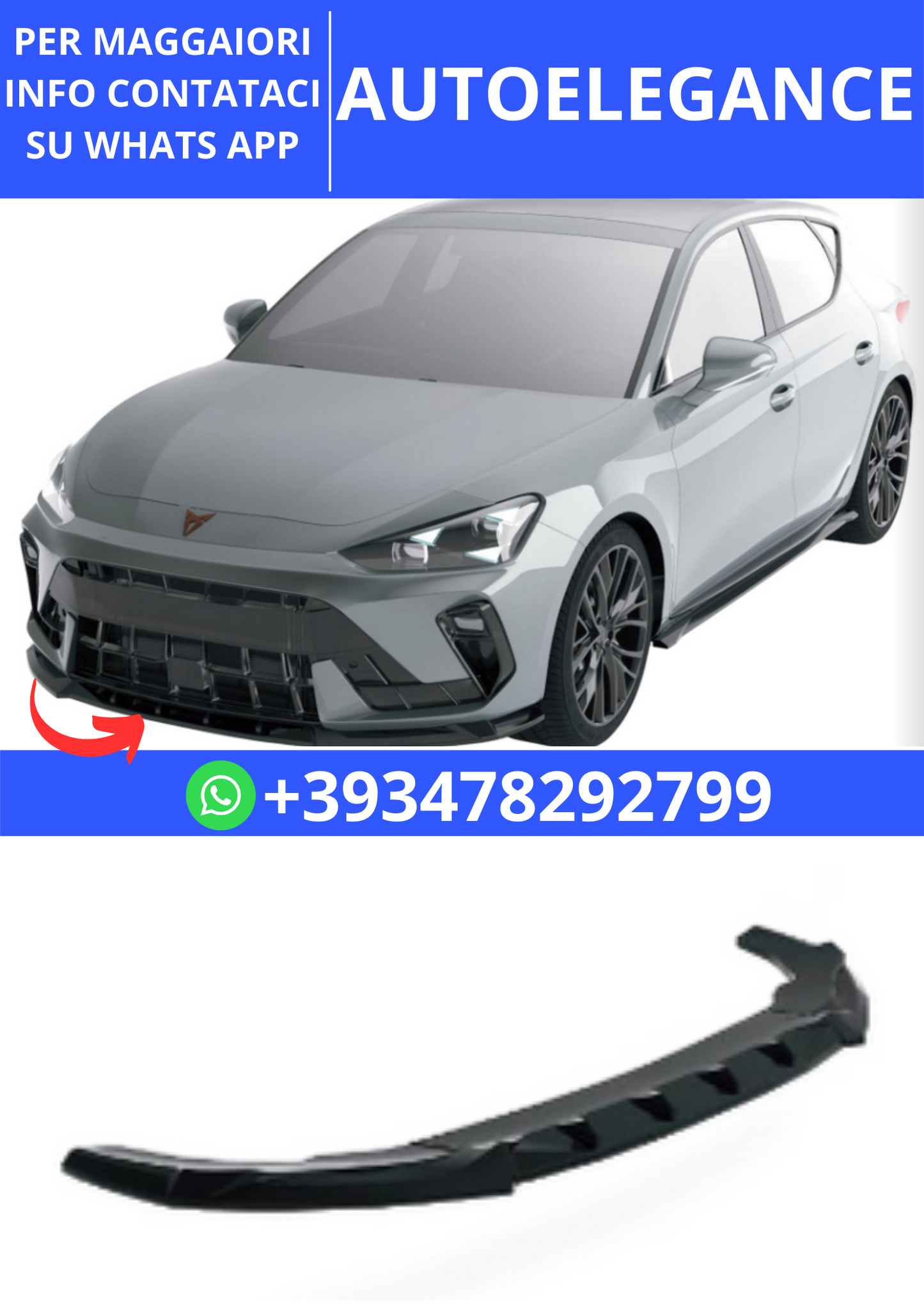 💫ART.2379 SPLITTER CUPRA LEON MK1 FACELIFT 2024+💫
