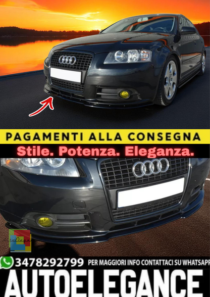 🔥Splitter Anteriore in ABS Nero Lucido per Audi A3 8P Sportback 05-08 🔥