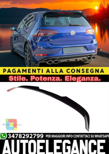 🔥Spoiler Prolunga Tappo V2 Nero Lucido in ABS per VW Golf 7.5 R / GTI 🔥