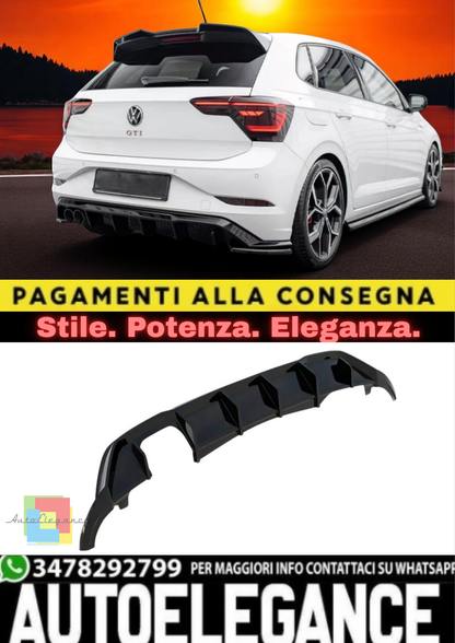 🔥Valvola Posteriore / Cover Estrattore Nero Lucido in ABS per VW Polo GTI🔥
