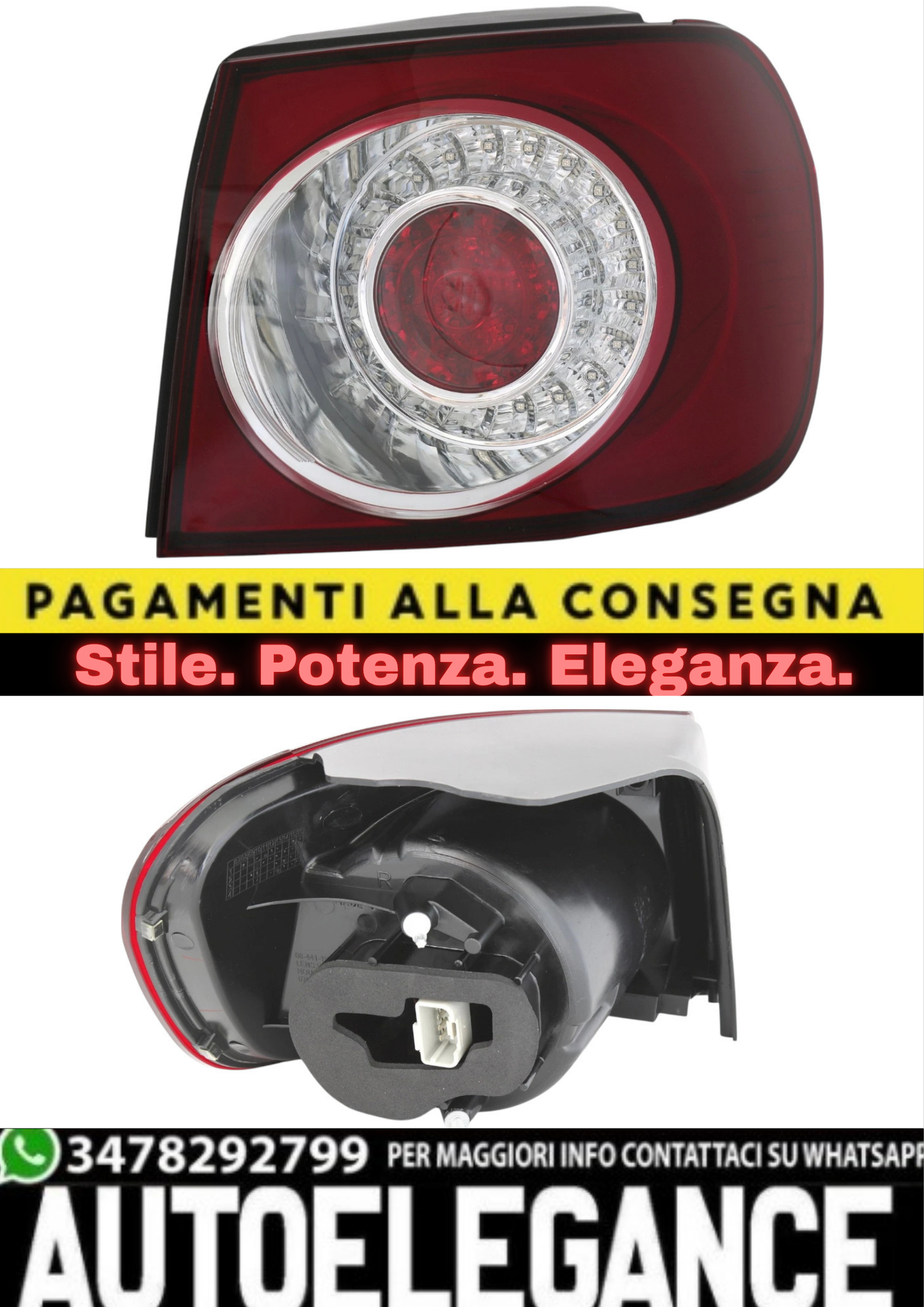 💫Fanale Posteriore Destro Esterno a LED per VW Golf Plus 5M (2009–2013)💫