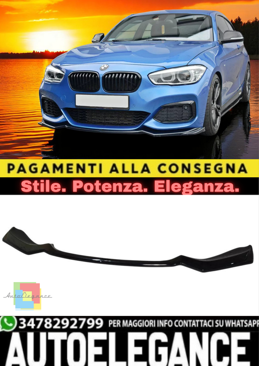 🔥Splitter Anteriore V2 Nero Lucido in ABS per BMW Serie 1 F20/F21 M-Power FL 🔥