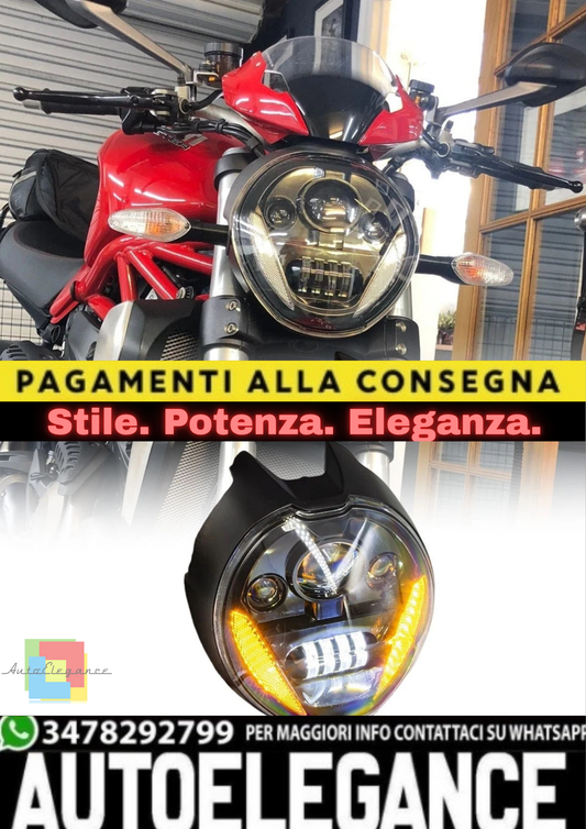 🔥Faro LED 110W – Ducati Monster 797 / 659 / 821 / 1200 S🔥