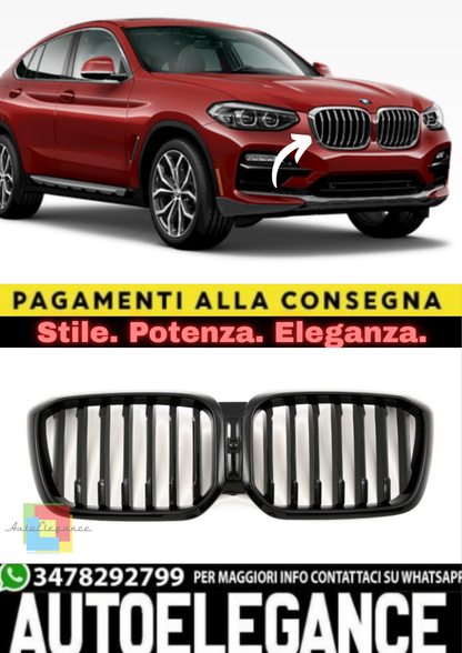 🔥Griglia Radiatore Nero Lucido – BMW X3 G01 / X4 G02 LCI🔥