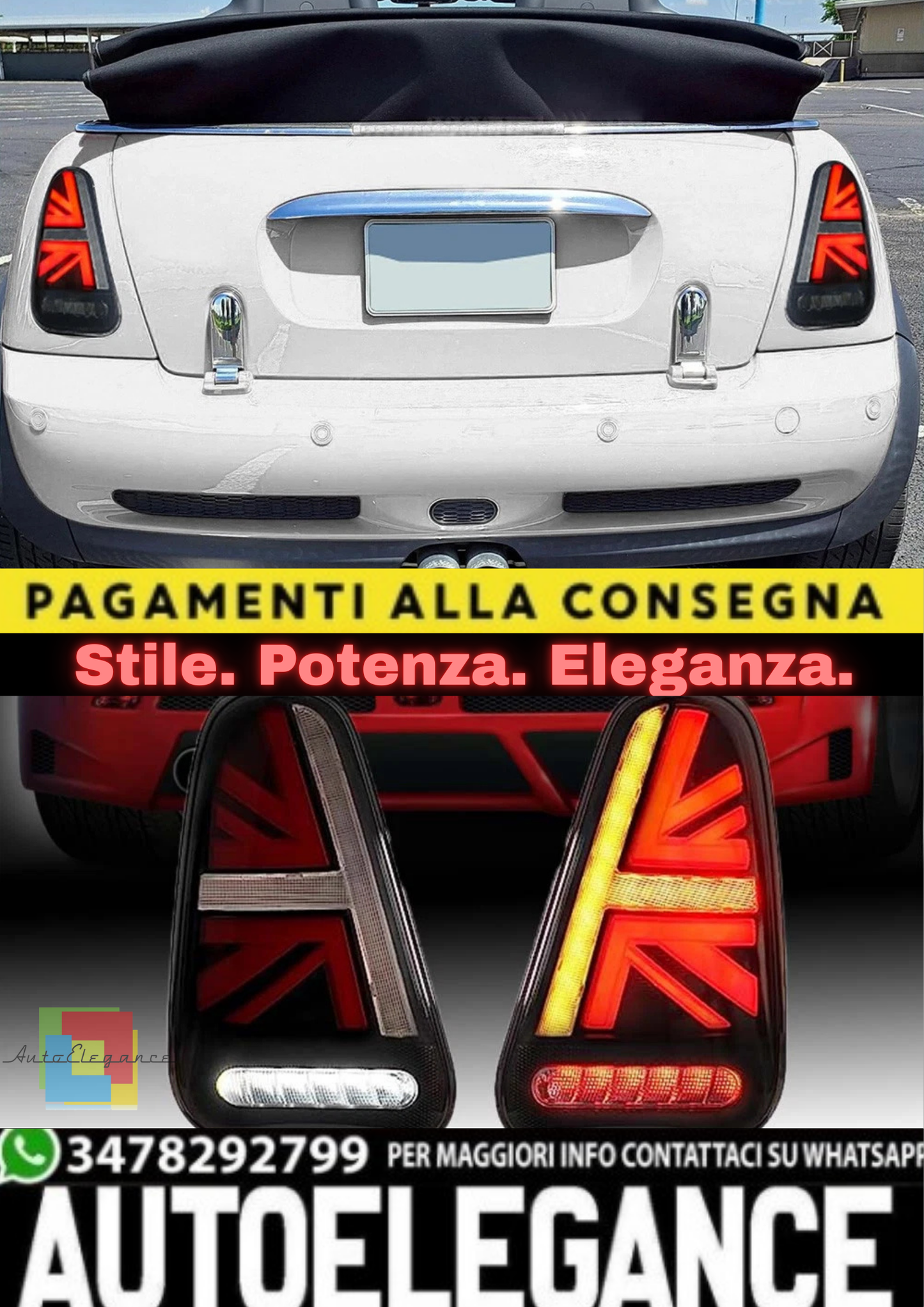 🔥Fanali Posteriori LED E9 – Mini Cooper R50 / R52 / R53🔥