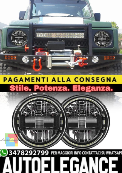 🔥Coppia Fari 7" Full LED DRL Bianco – Suzuki Samurai / SJ / Santana🔥
