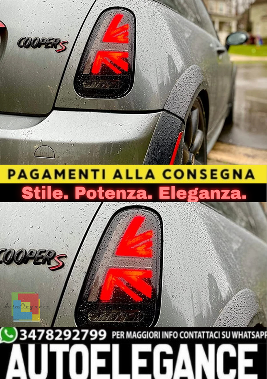 🔥E9 – Coppia Fanali Posteriori LED Neri – Mini Cooper R50 / R52 / R53🔥