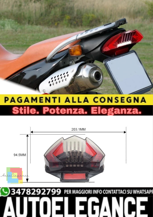 🔥Fanale Posteriore LED E24 – BMW F650 GS Dakar / F800 GS / G650GS🔥