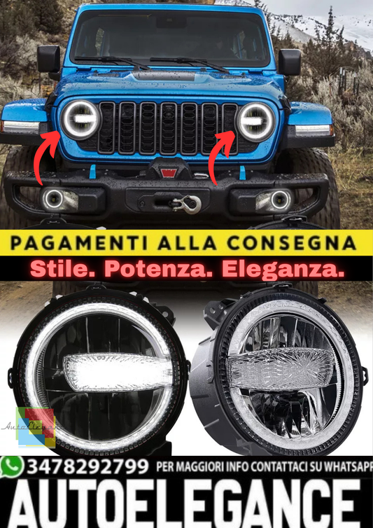 🔥Coppia Fari LED 9" – Jeep Wrangler JL / Jeep Gladiator JT🔥