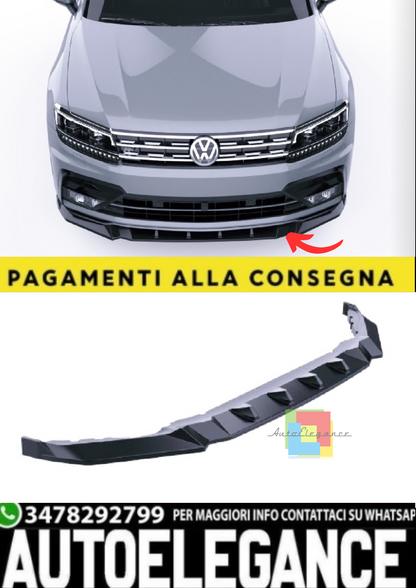 💫Front Splitter per Volkswagen Tiguan Mk2 R-Line (2015–2020) – Nero Lucido💫