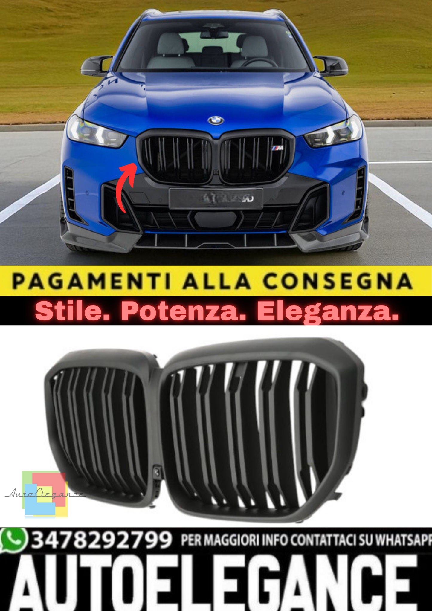 🔥Calandra Sportiva – BMW X5 G05 LCI (2023–)🔥