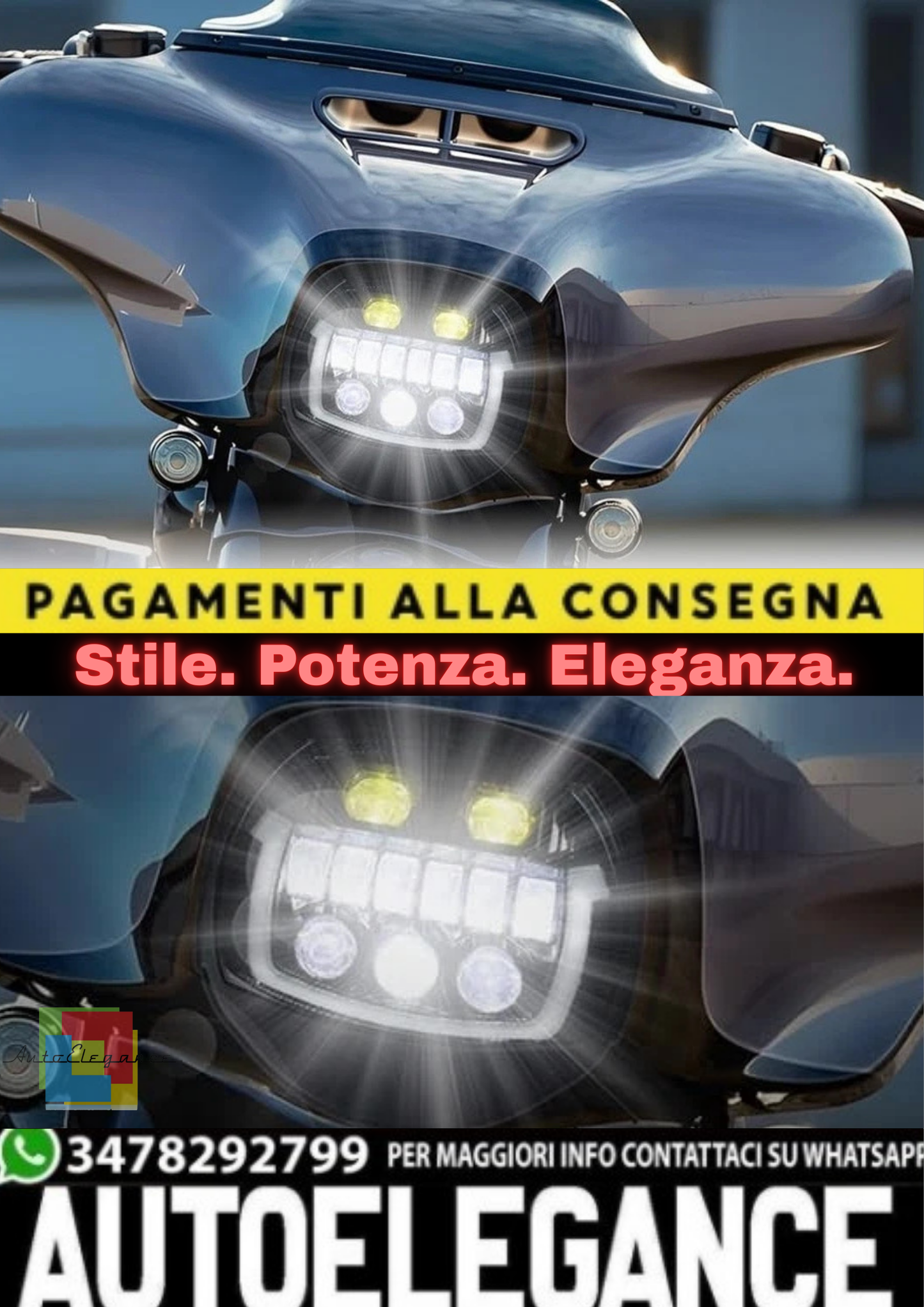 🔥Fari LED DRL + Fendinebbia + Abbaglianti – Harley-Davidson Street Glide🔥