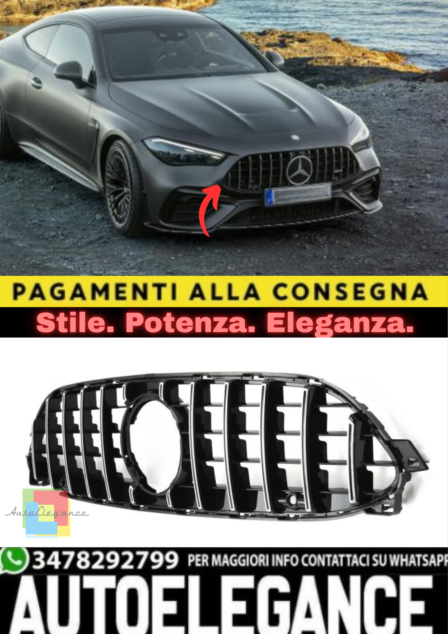 🔥Griglia Panamericana GT – Mercedes CLE C236 / A236🔥