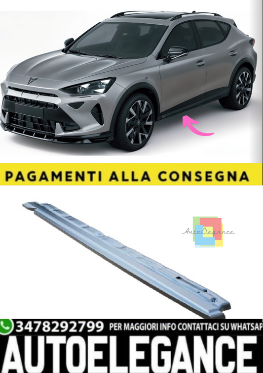 💫Minigonne Laterali (2 pezzi) per CUPRA Formentor 2020+ - Nero Lucido💫