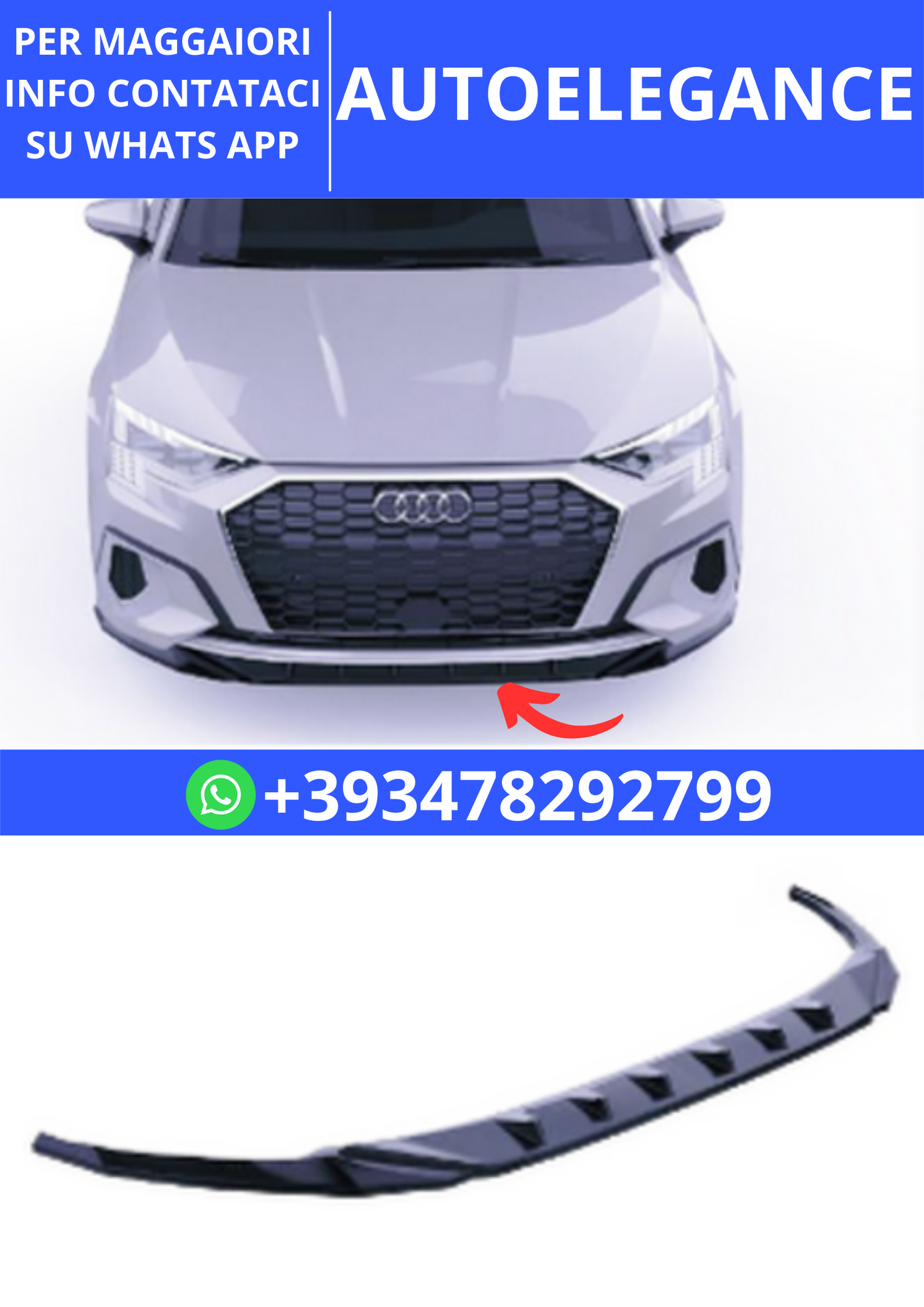 💫Bodykitt adatto per Audi A3 8Y SEDAN / SPORTBACK PRE FACELIFT 2020-2024💫