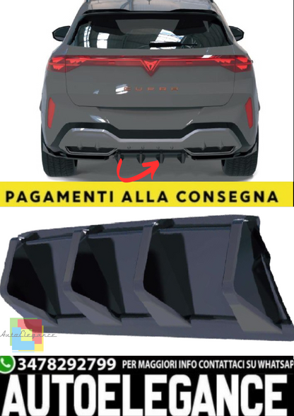 💫Diffusore Posteriore (Rear Valance) per CUPRA Terramar (2024+) – Nero Lucido💫