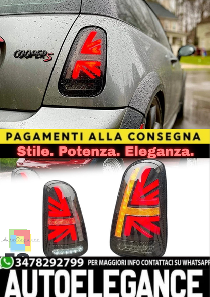 🔥Fanale Posteriore LED E9 Nero – Mini Cooper R50 / R52 / R53 (2002–2006)🔥