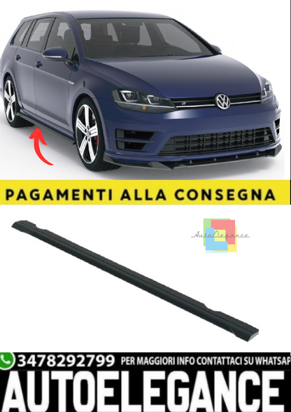 💫Minigonne Laterali (2 pezzi) per VW Golf Mk7 R / R-Line (2013–2016) – Nero Lucido💫