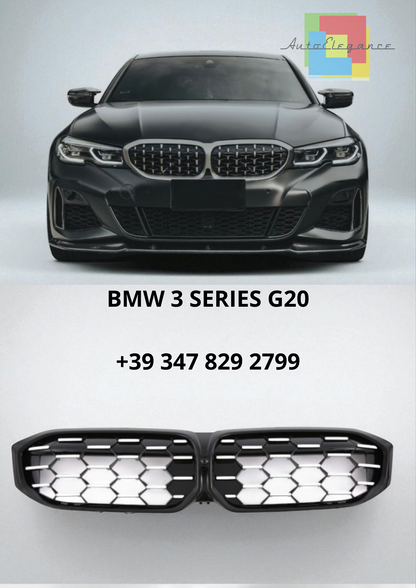 💫Griglia Sportiva – BMW Serie 3 G20/G21 LCI (Doppia Barra Cromo + Nero)💫