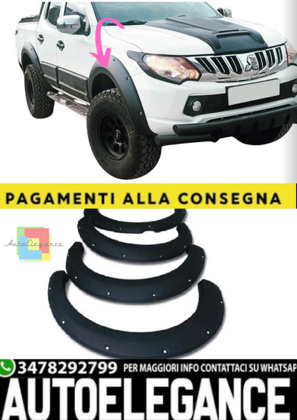 💫 Parafanghi Allargati (4 Pezzi) per Mitsubishi L200 Triton Series 5 (2020)💫