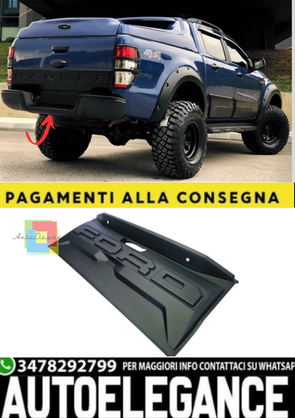 💫Copertura Portellone Posteriore con Scritta FORD per Ford Ranger T6  2015 💫