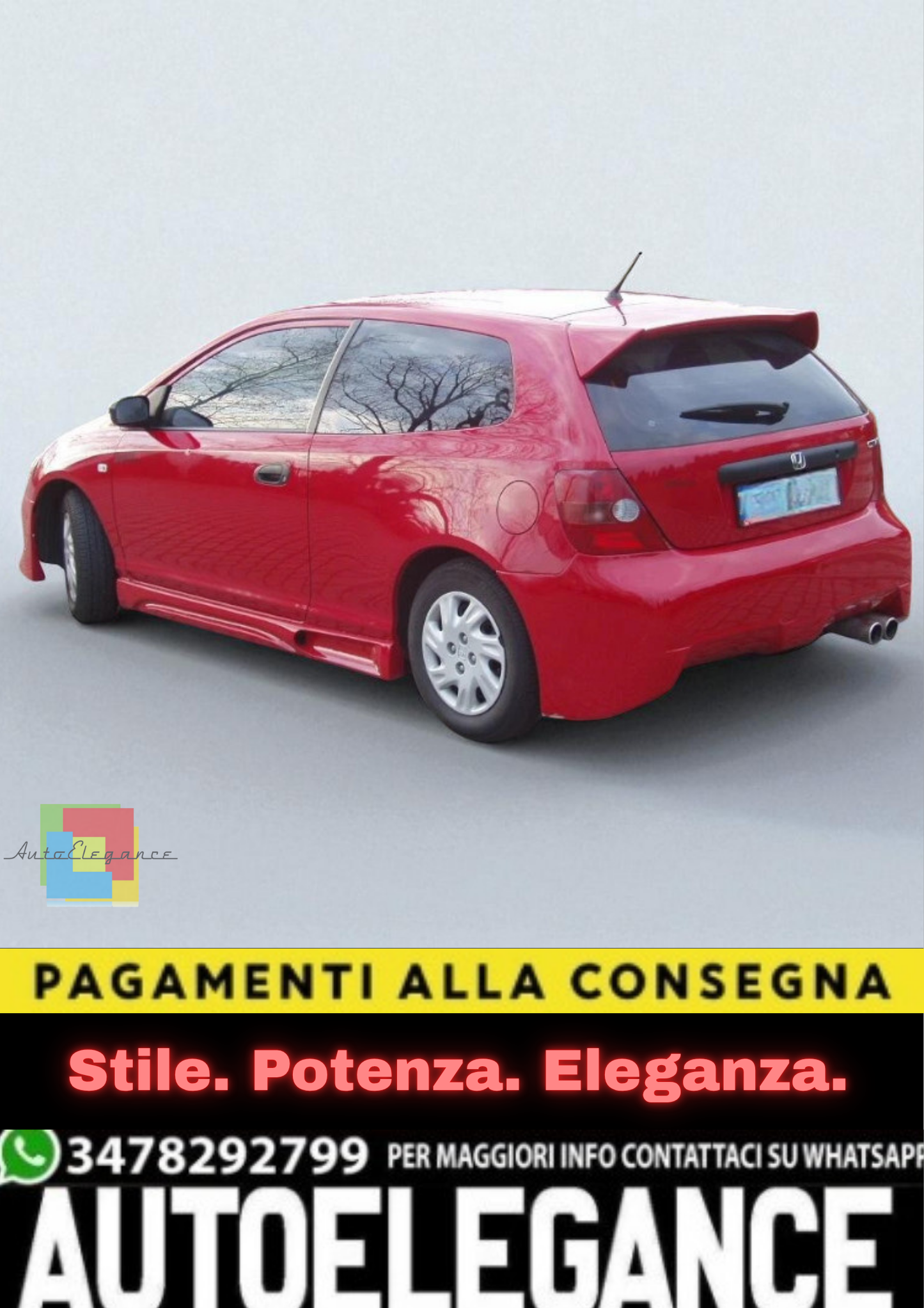 💫Paraurti Posteriore per Honda Civic – Rear Bumper Aftermarket Compatibile💫