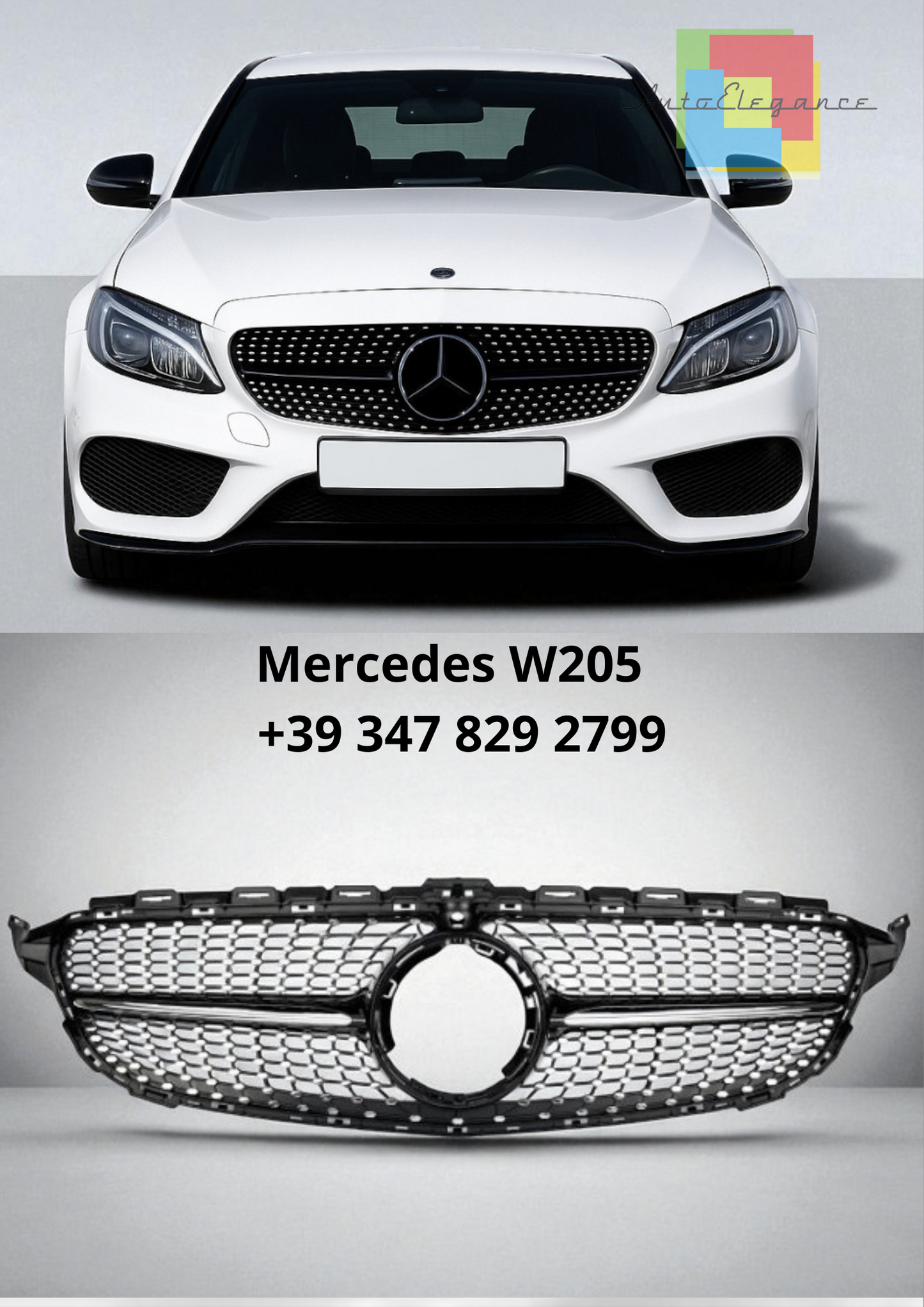 🔥Griglia Sportiva Diamant 360° – Mercedes W205 Facelift🔥