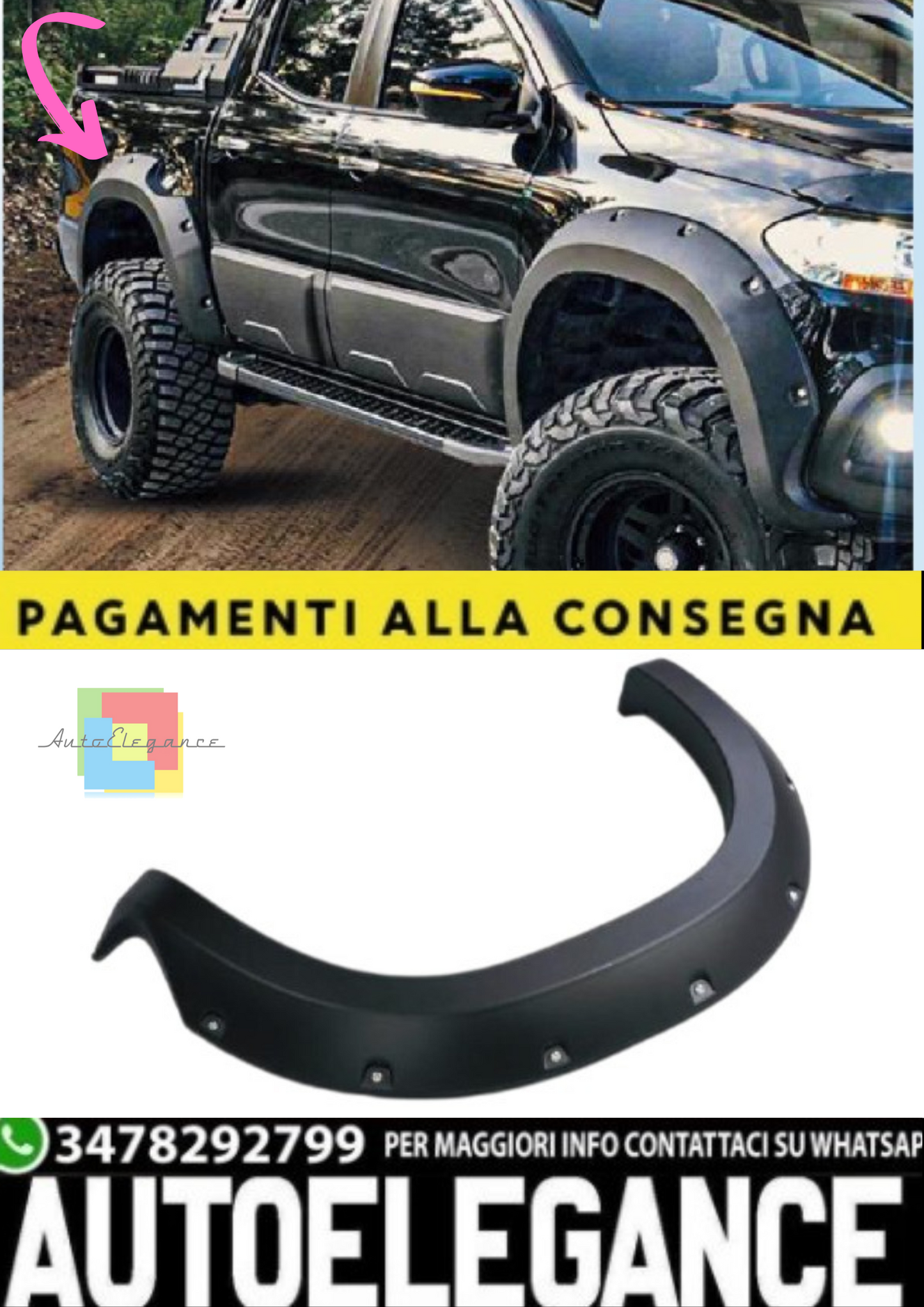 💫Parafanghi Allargati (4 Pezzi) per Mercedes X-Class W470 (2017+) 💫