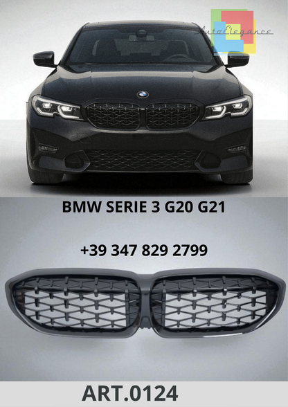 🔥ART.0124 Griglia Radiatore Diamond Lucida per BMW Serie 3 G20/G21 Pre-LCI🔥