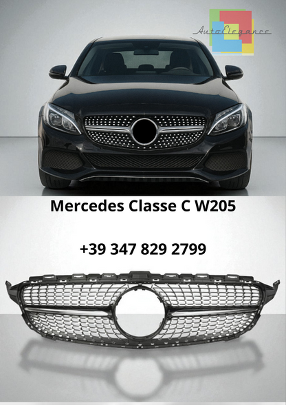 🔥Griglia Sportiva Diamond Look per Mercedes Classe C W205 Pre-Restyling  🔥