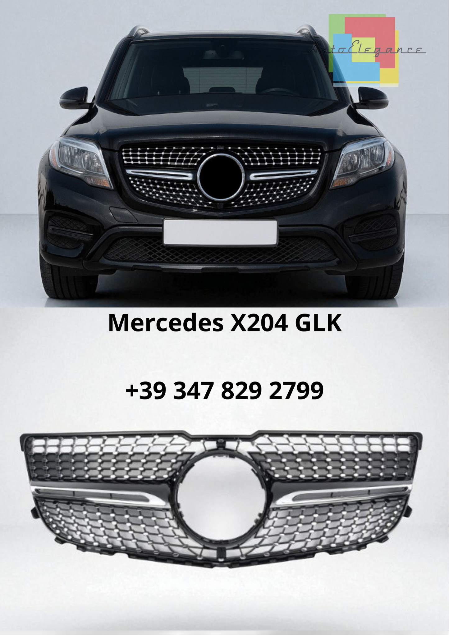 🔥Griglia Sportiva Diamond Look per Mercedes GLK X204 Facelift (2012–2015)🔥