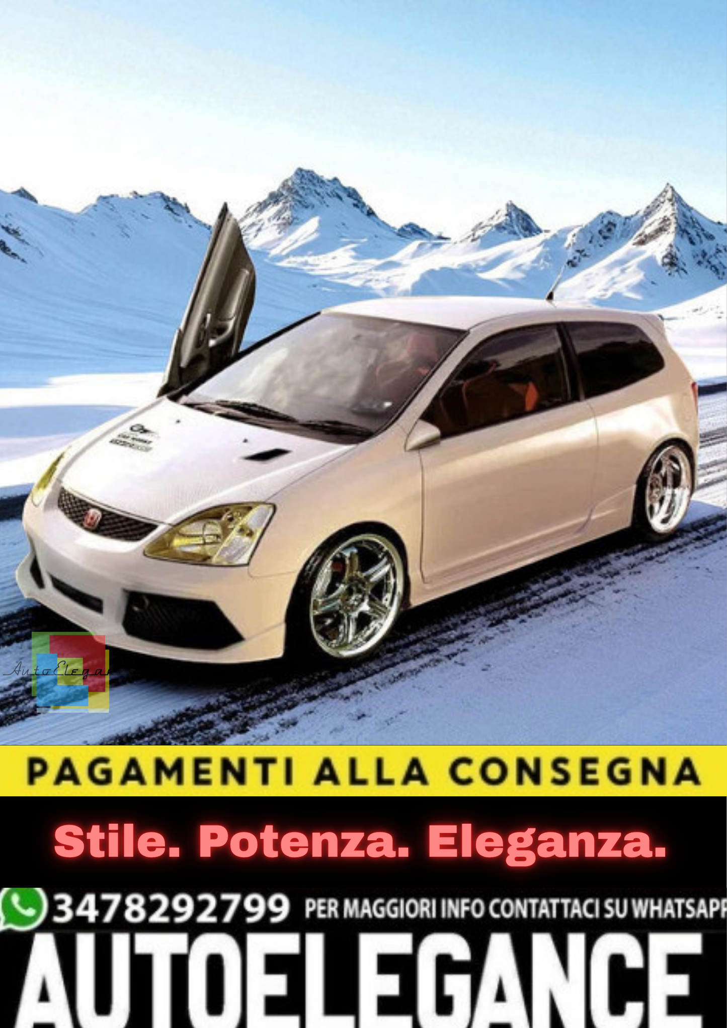 💫 Paraurti Anteriore per Honda Civic – Front Bumper Aftermarket OEM Style💫