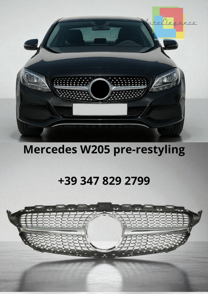 🔥Griglia Sportiva Diamond Look per Mercedes Classe C W205 Pre-Restyling 🔥