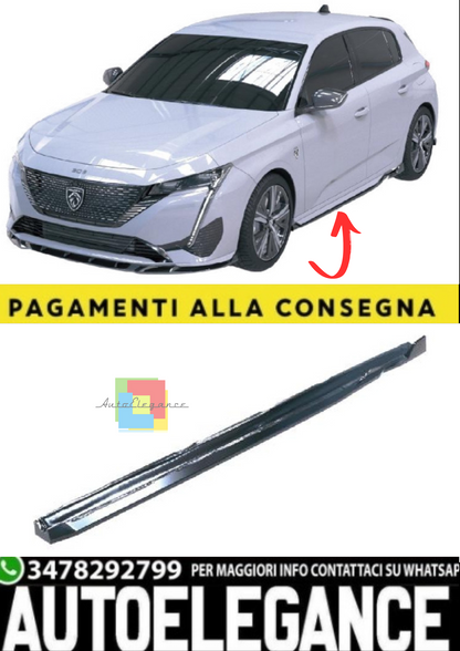 💫Minigonne Laterali (2 pezzi) per Peugeot 308 GT Mk3 Hatchback & SW (2021–)💫