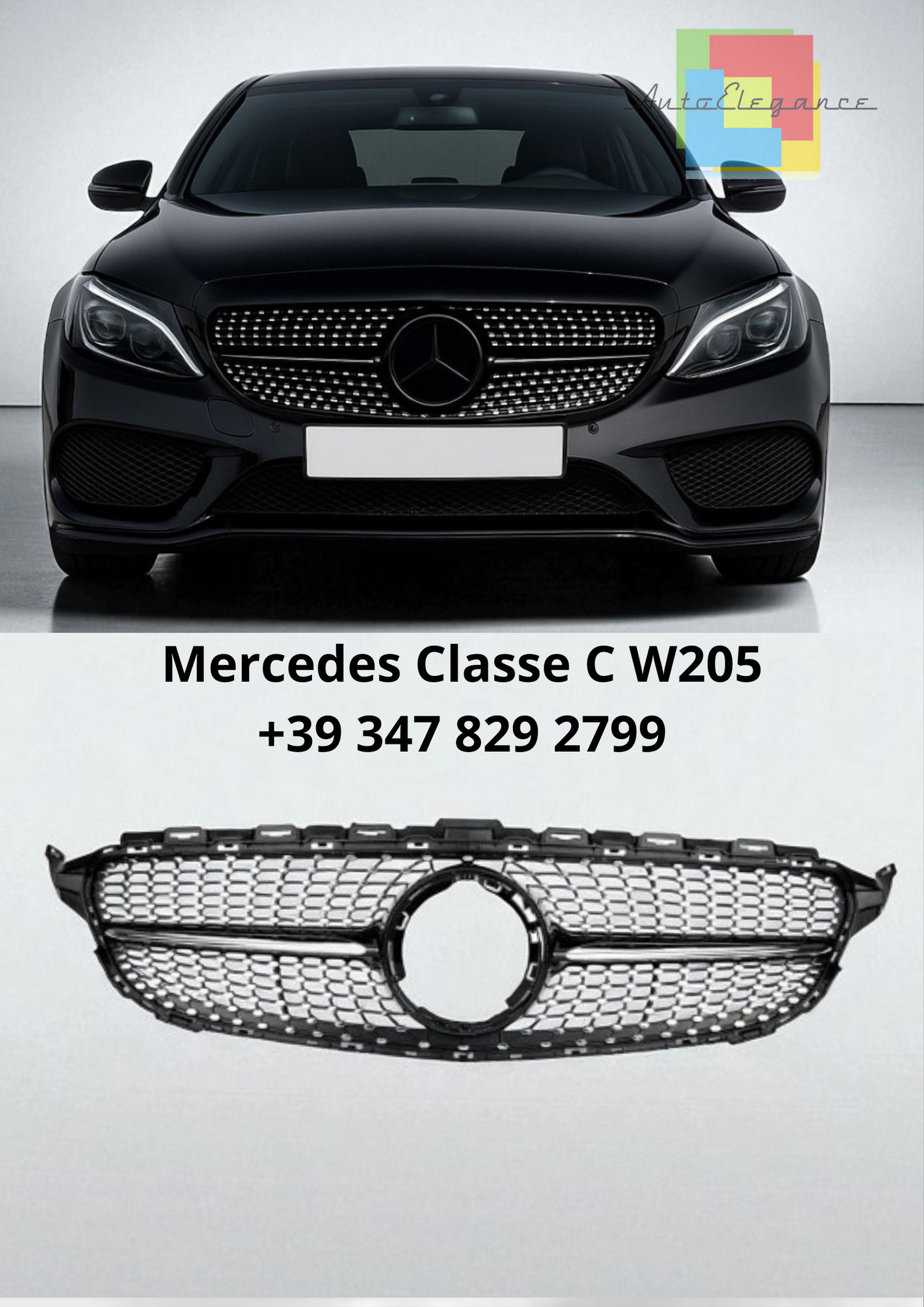 🔥Griglia Sportiva Diamant – Mercedes Classe C W205 Facelift🔥