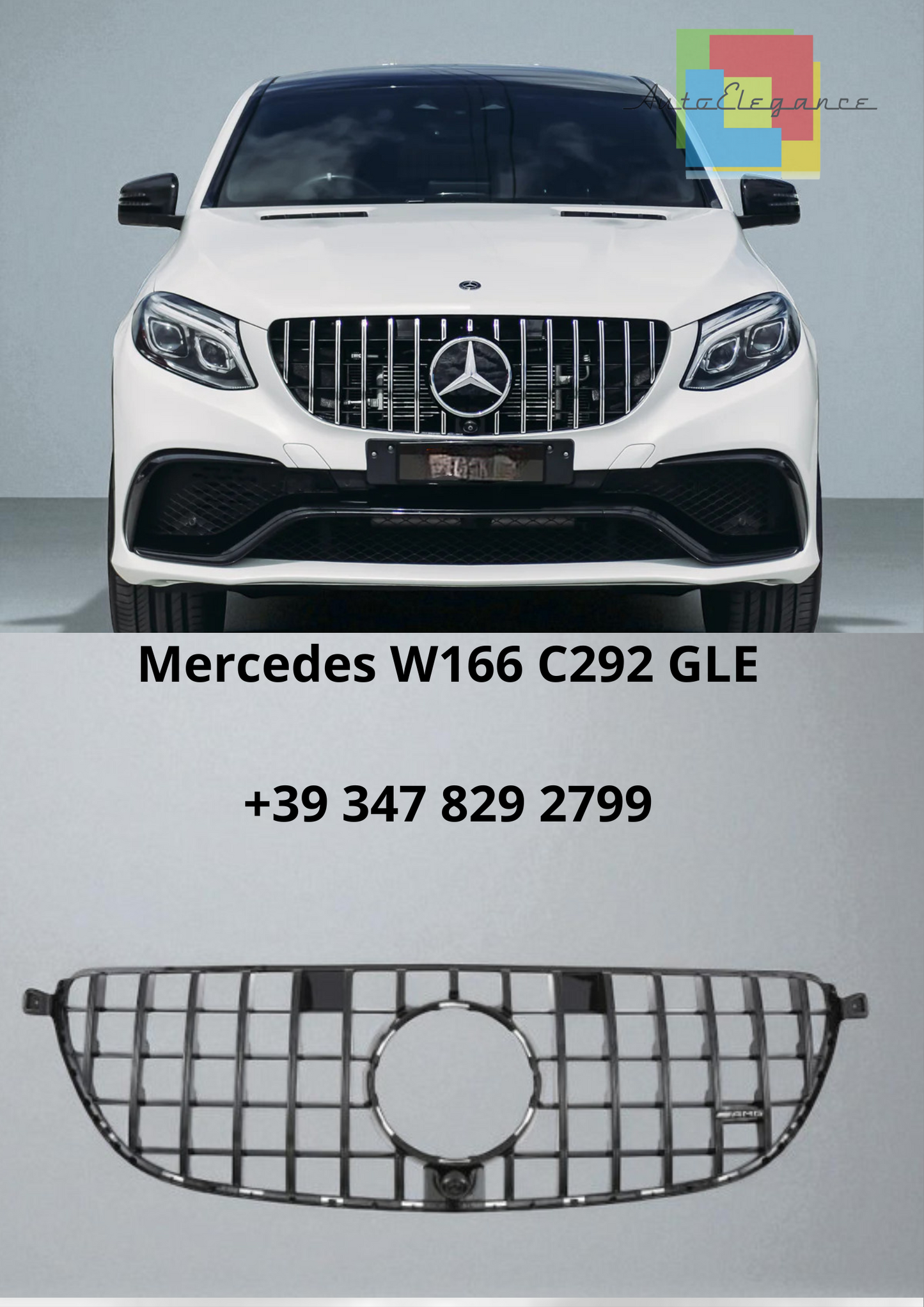 🔥Sport Panamericana GT – Griglia anteriore per Mercedes GLE W166 /C292 63 AMG🔥